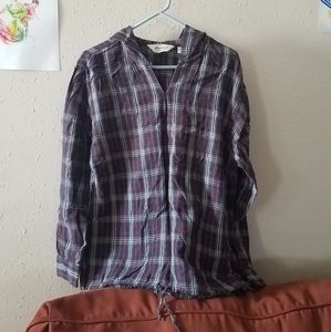 Vintage Eddie Bauer Flannel Hoodie